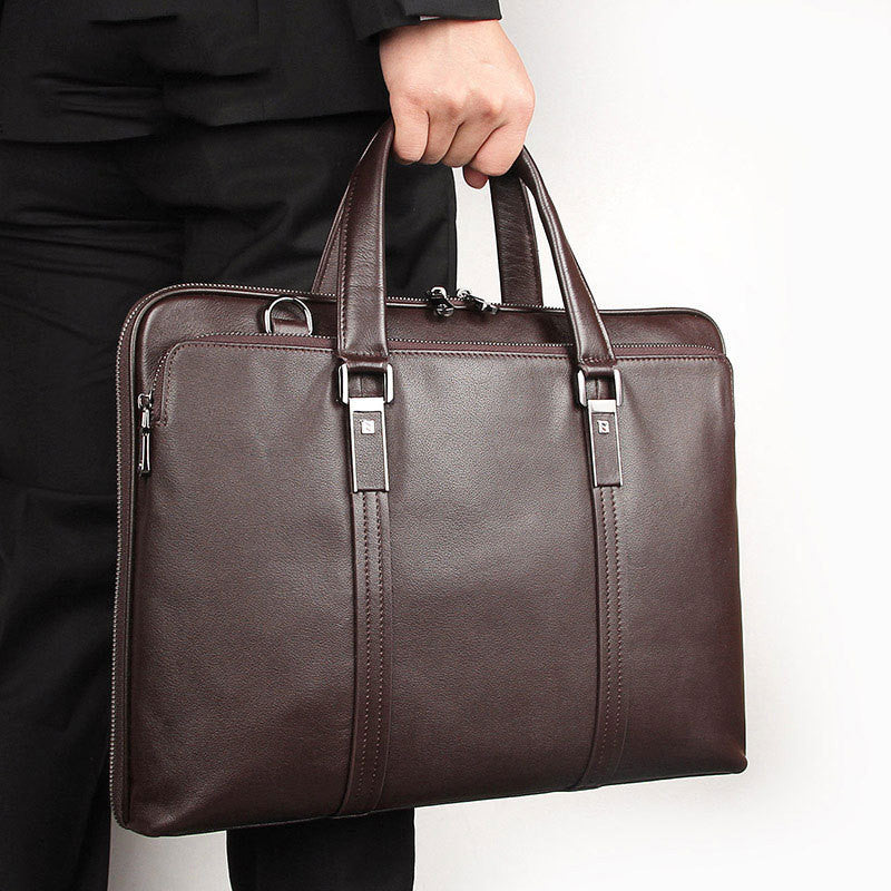 Gentleman Style Leather Men's Bags Business Bag Briefcases Men's Handbags Atmospheric And Stable Handbags