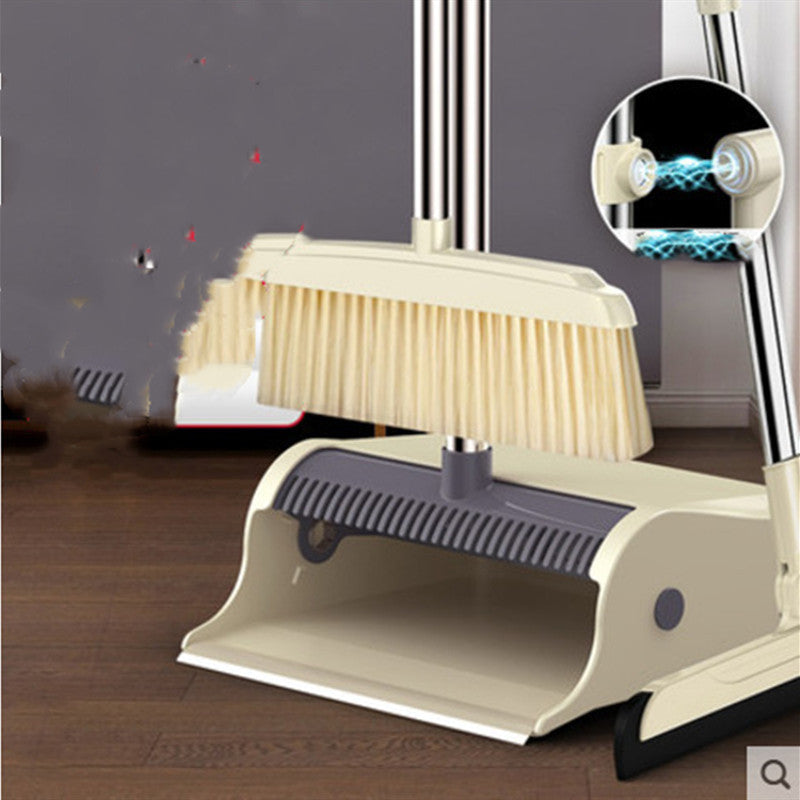 Magnetic broom and dustpan set