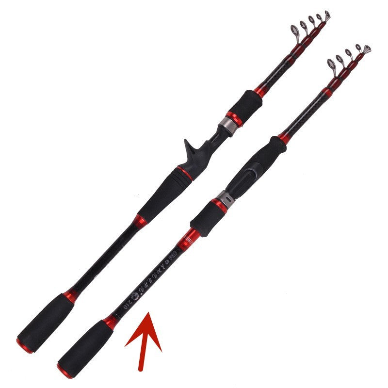 MH Shrinking Rod Straight Shank Shank Carbon Vibration Outlet Rod Fishing Tackle