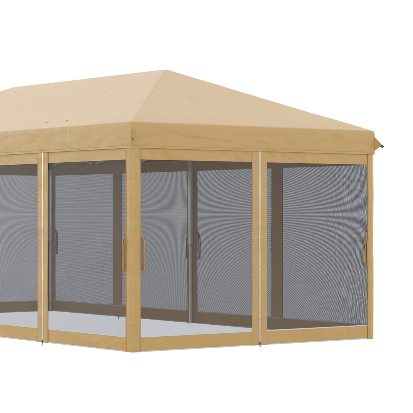 Outsunny 10' X 20' Pop Up Canopy Tent With Netting, Heavy Duty Instant Sun Shelter, Large Tents For