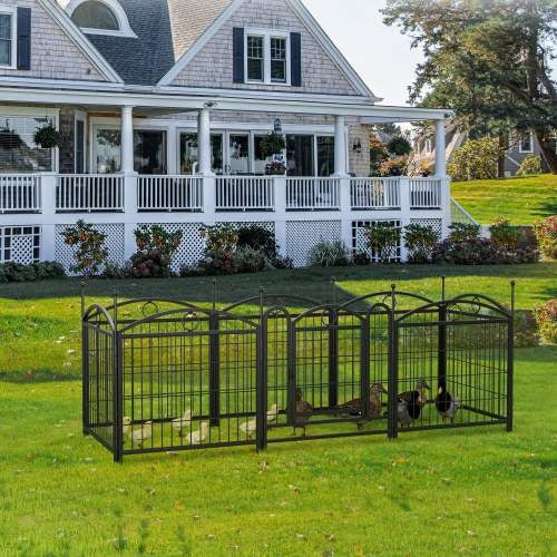 Dog Playpen Indoor 24 Inch 8 Panel Metal Dog Playpen