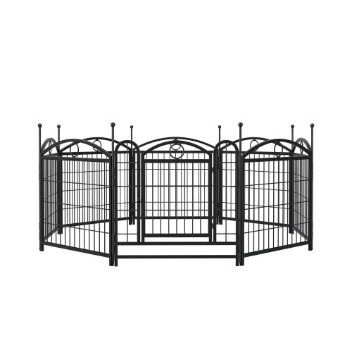 Dog Playpen Indoor 24 Inch 8 Panel Metal Dog Playpen